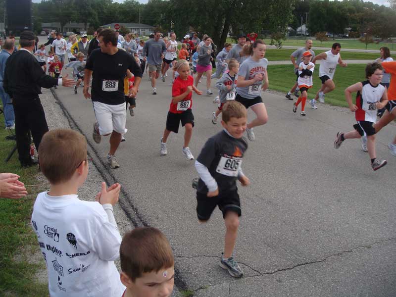The start of the Beef Days 1 Mile run